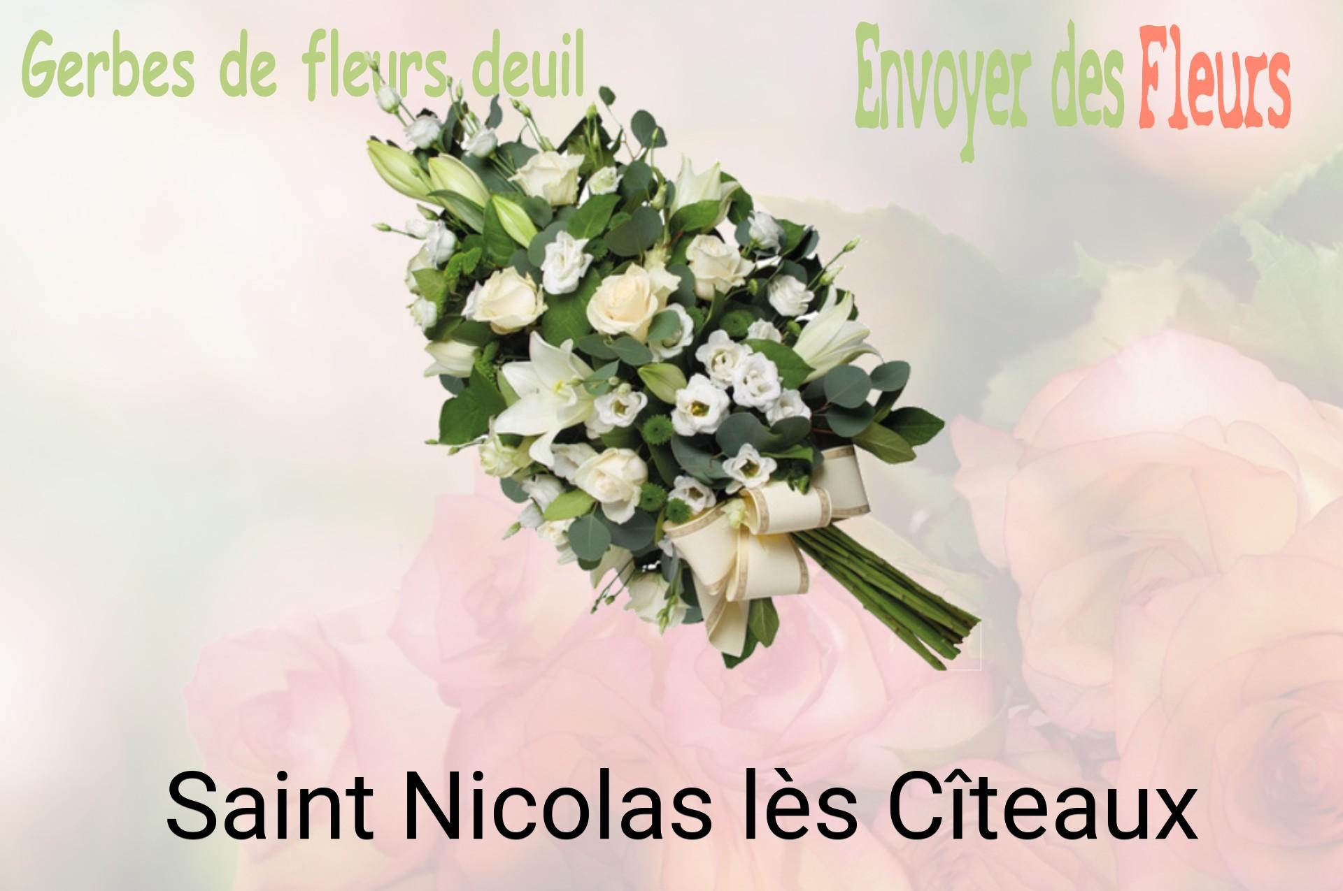 Gerbe de fleurs de deuil livrée à Saint-Nicolas-lès-Cîteaux